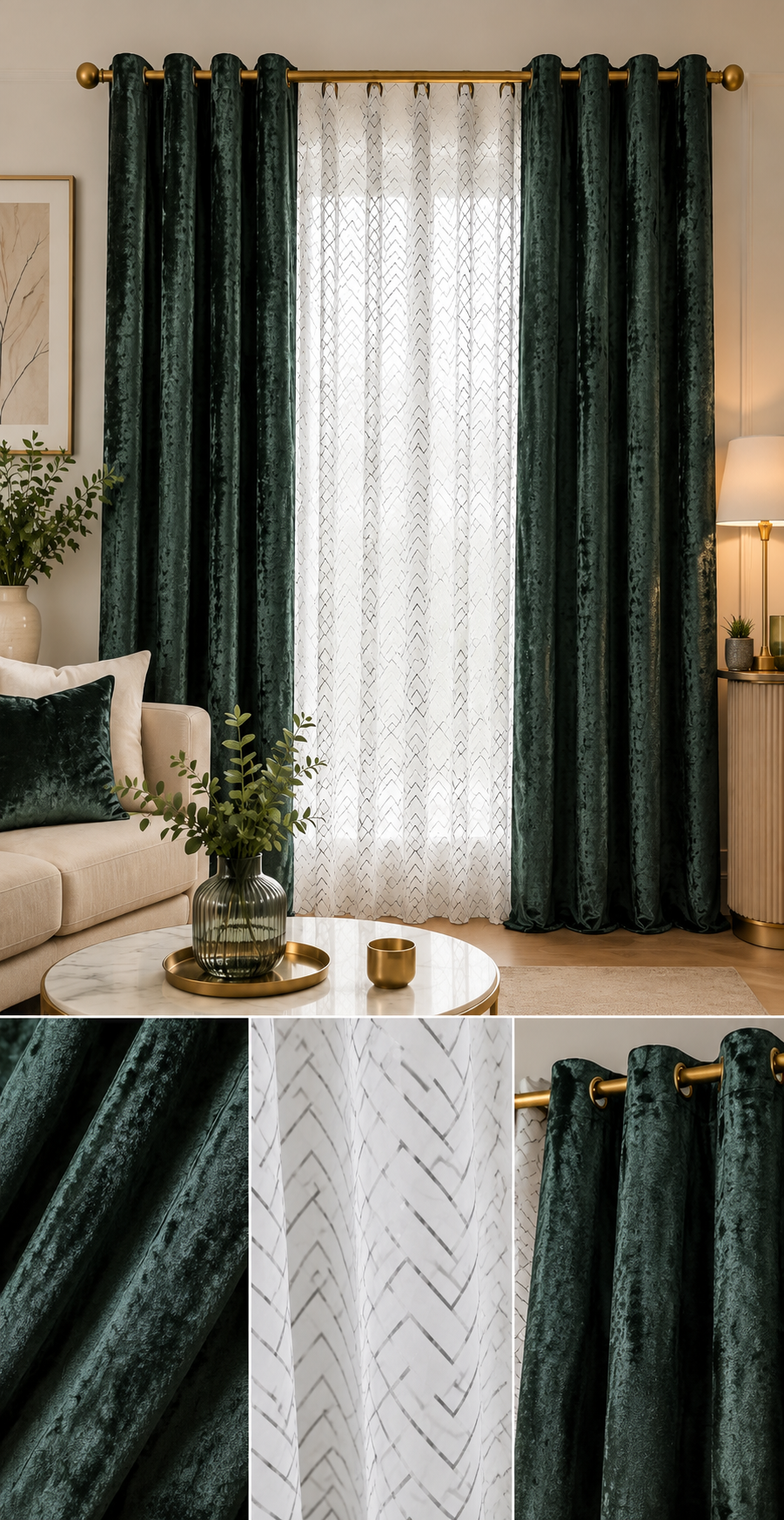 Rideaux Velours Doux – Ambiance Chic & Cocooning
